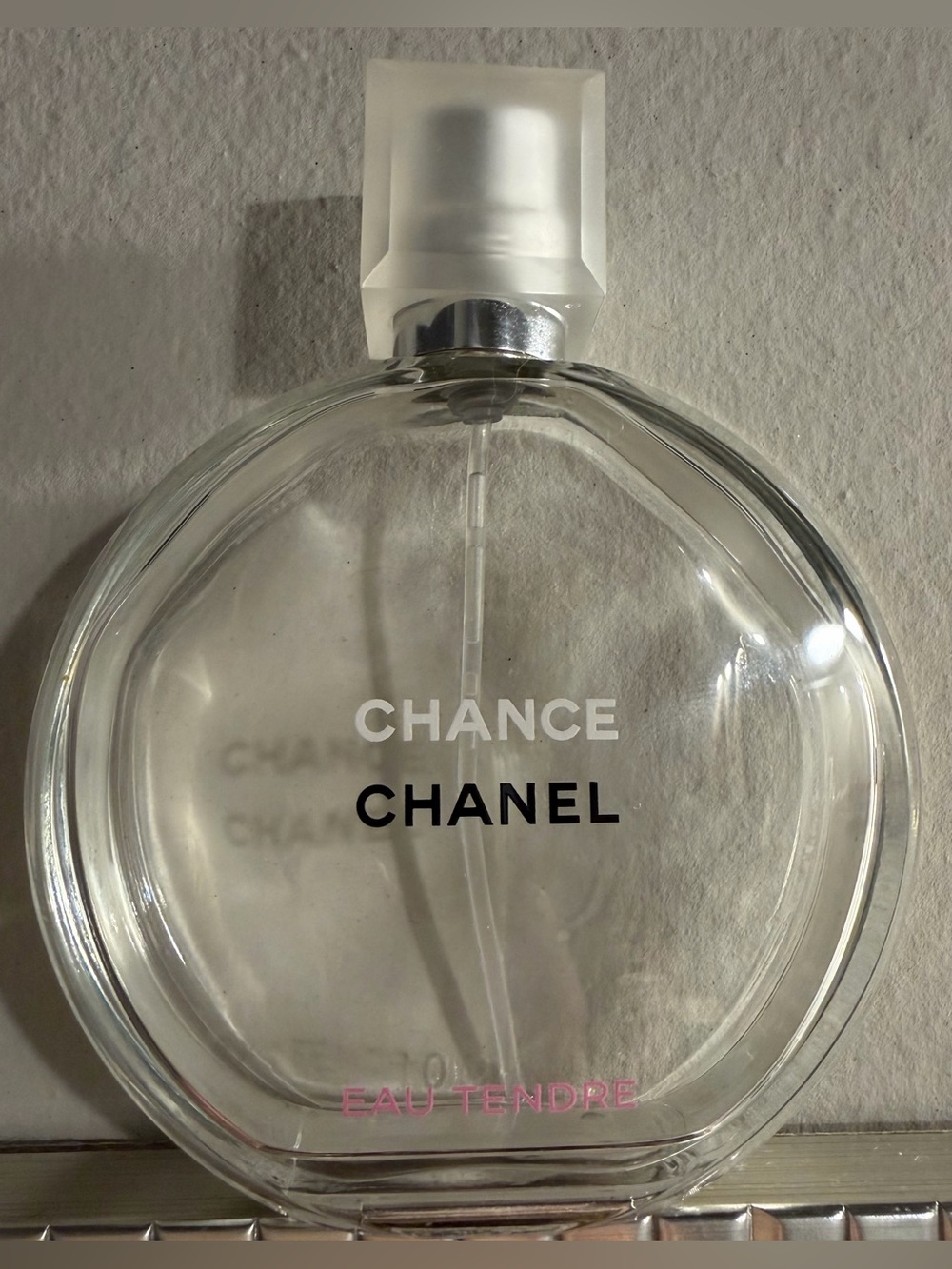 CHANEL Chance Eau Tendre Eau De Toilette  EMPTY BOTTLE 1.7 Size